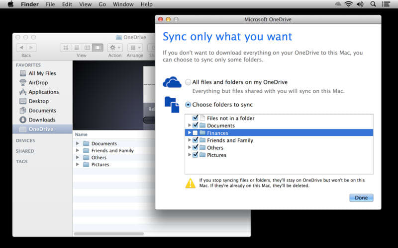 sync icons for onedrive on mac